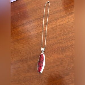 Sterling Red Jasper Necklace